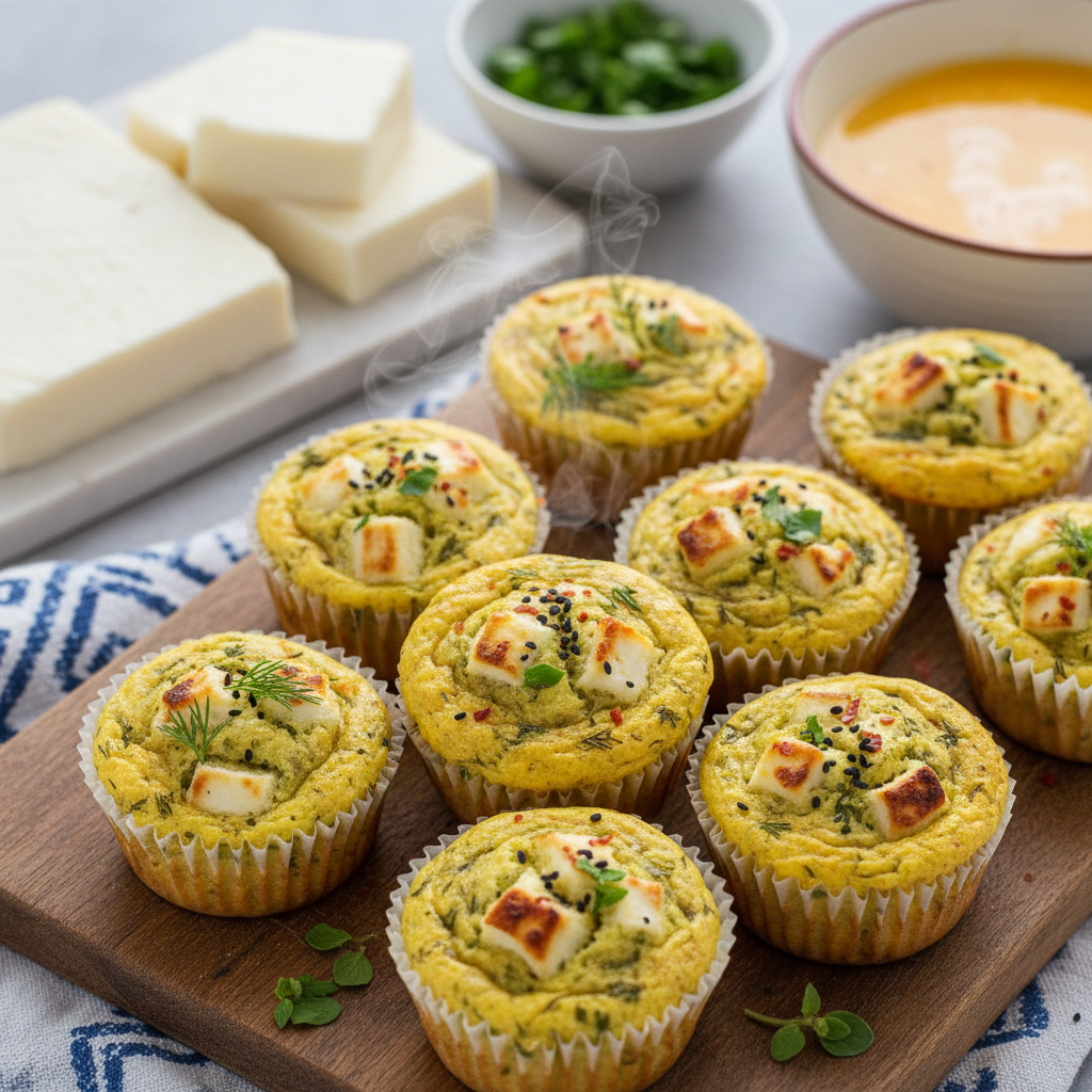 Keto Halloumi Herb Egg Muffins