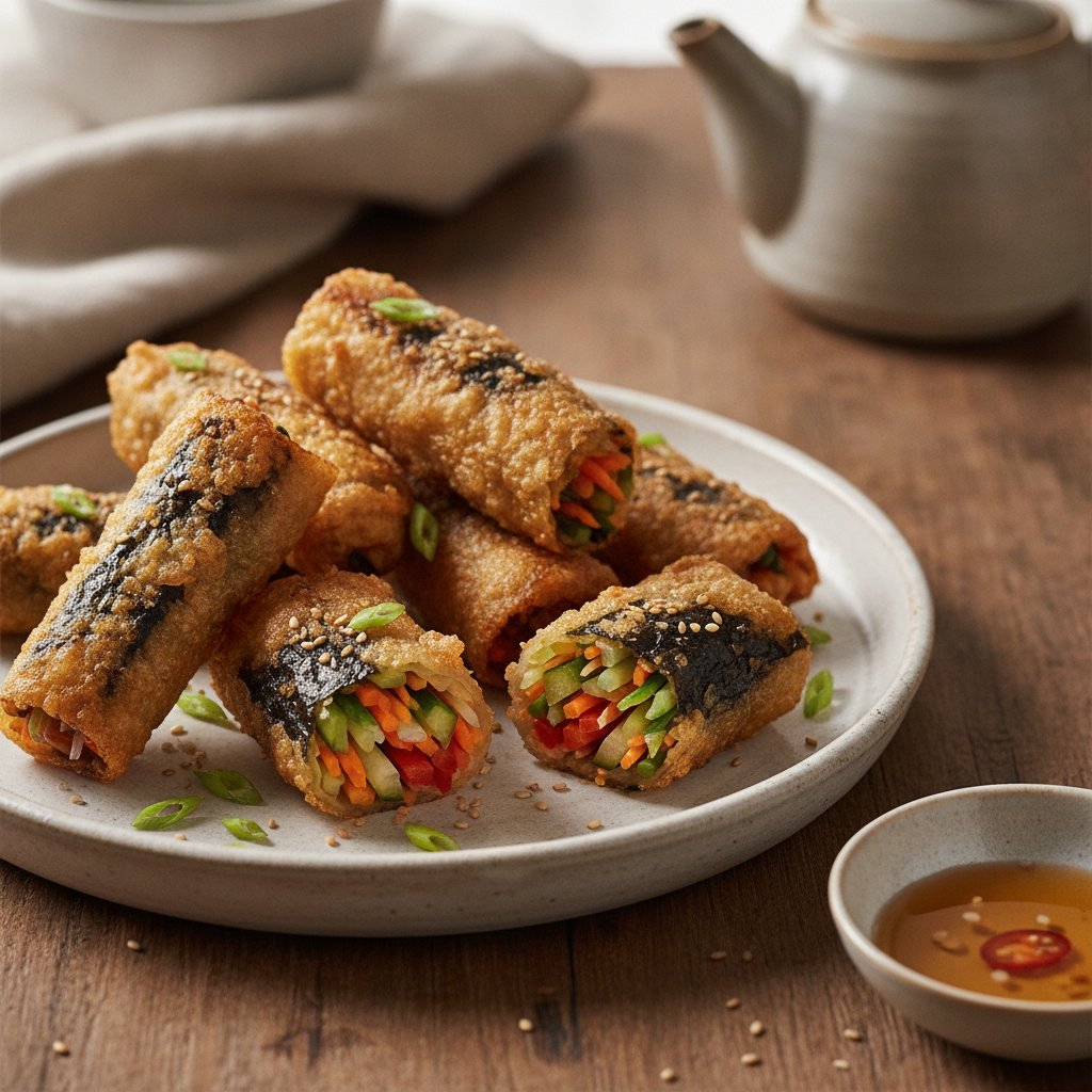 Crispy Fried Seaweed Rolls (Low-Calorie)