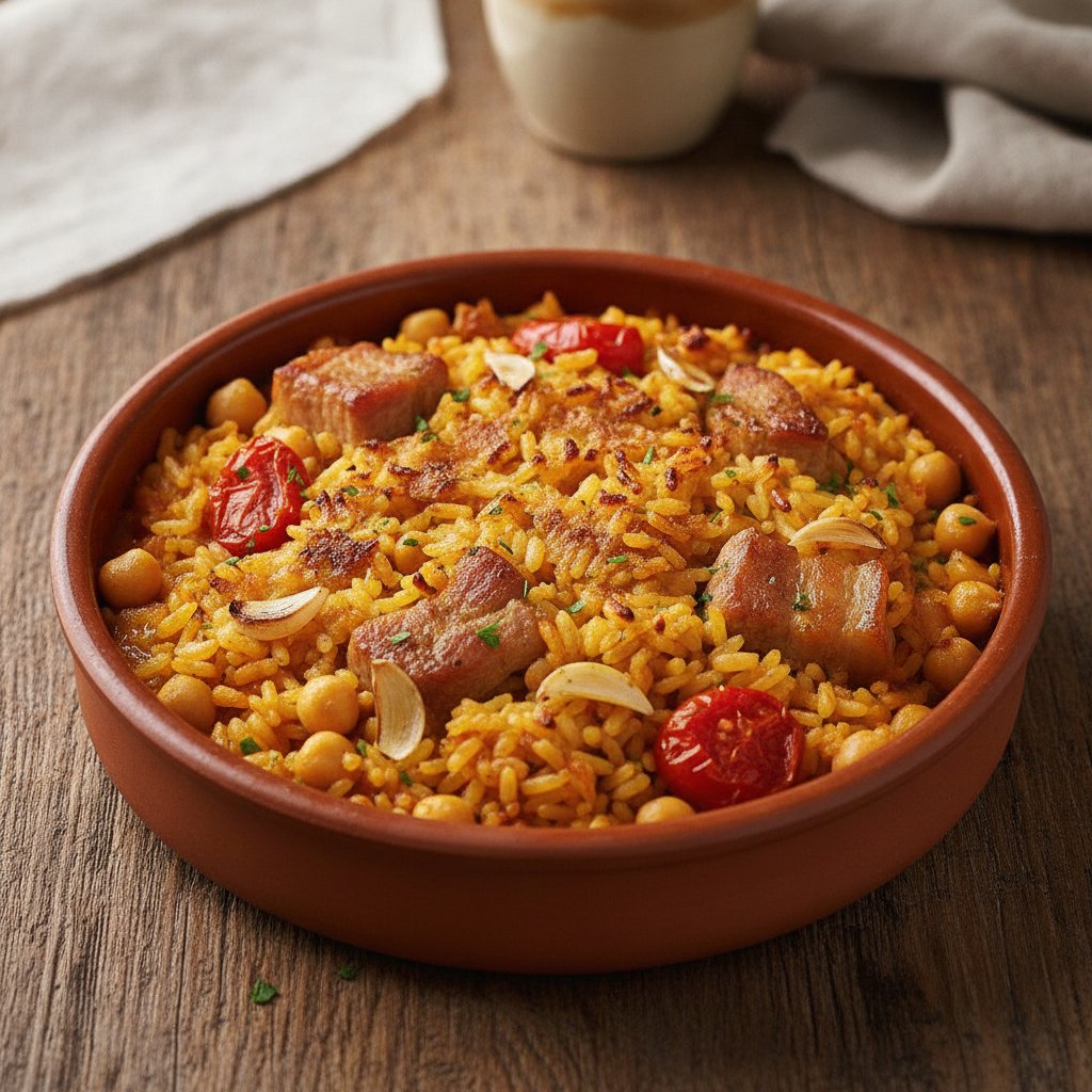 Baked Rice with Chickpeas