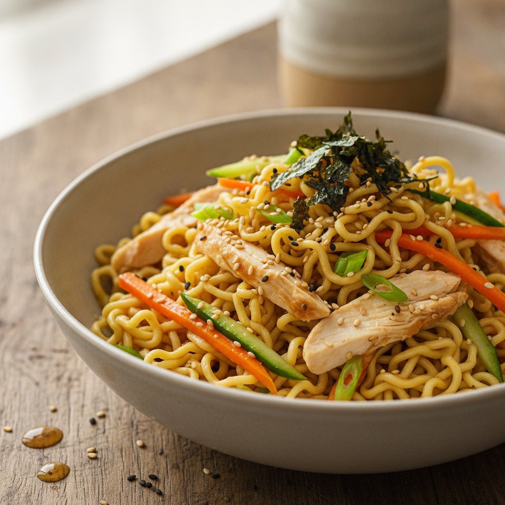 Chilled Egg Noodle Salad (No-Chop)