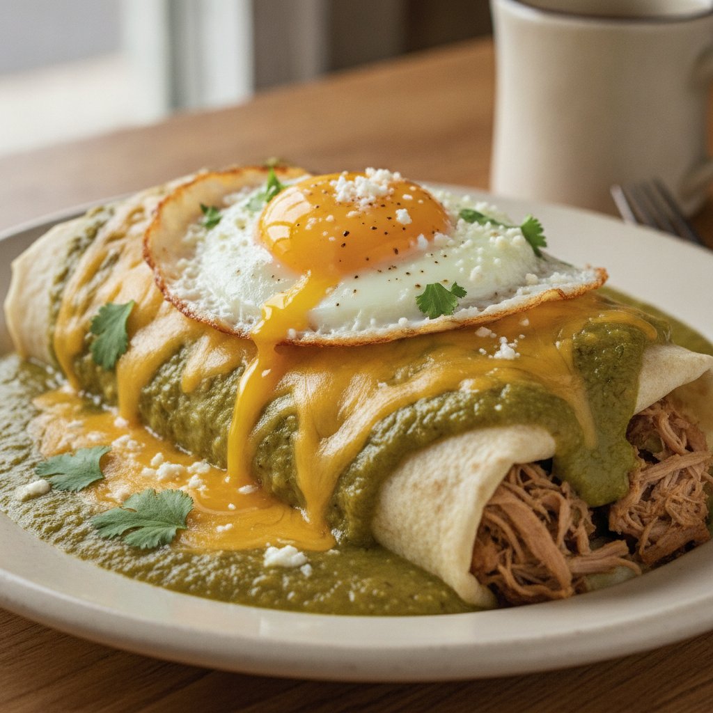 Colorado green chile smothered burrito