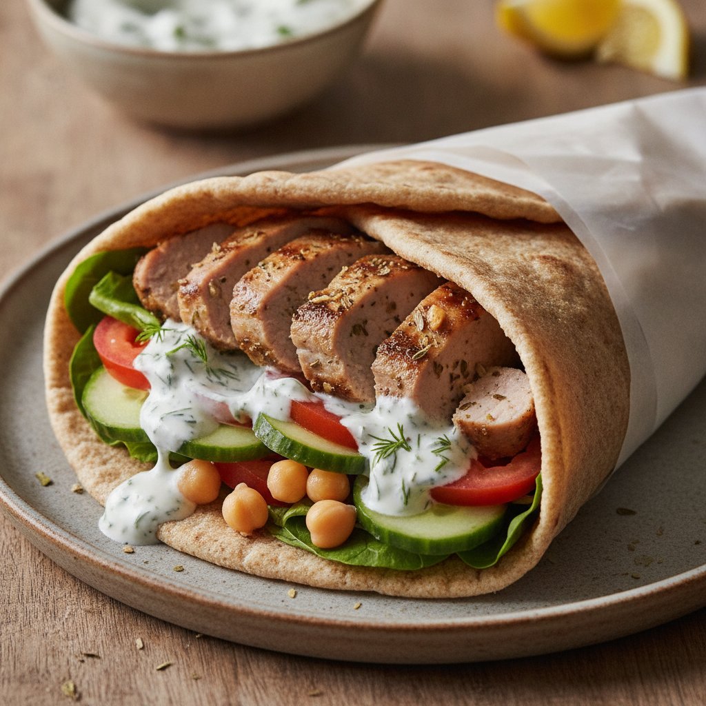 Greek Rotisserie Pork Wrap (GLP-1)