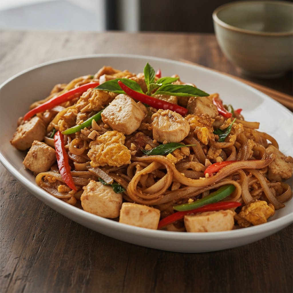 Drunken Noodles With Chicken (High-Protein)
