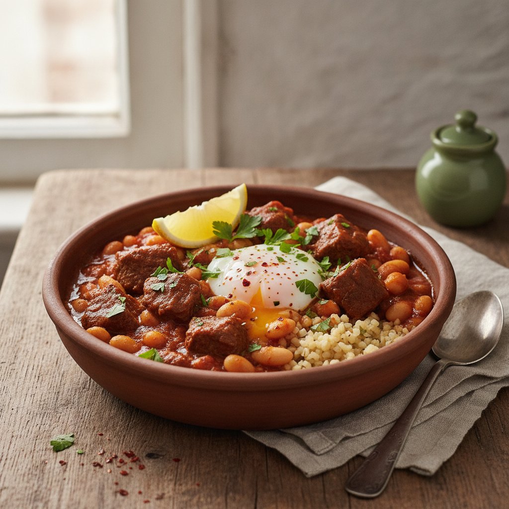 Slow Cooked Beef Bean Bowl (High-Protein)