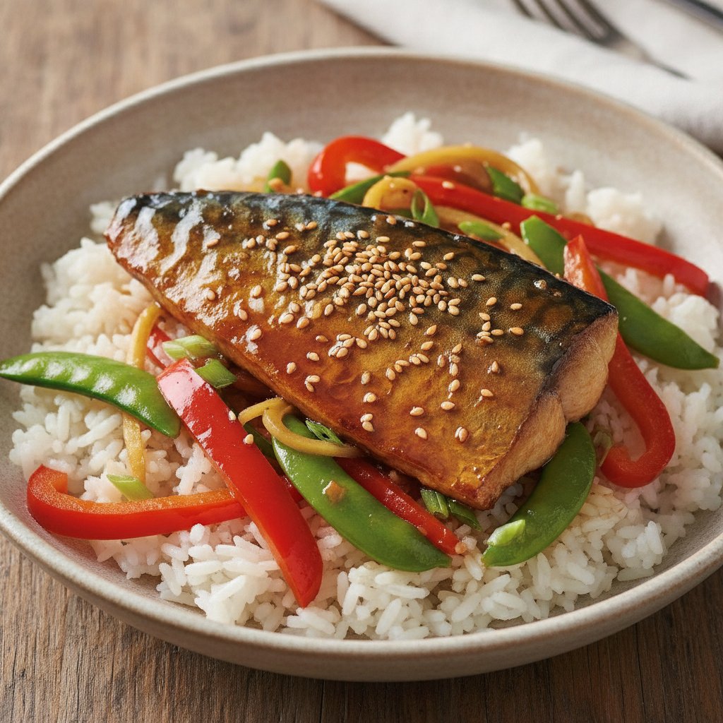 Sweet Glazed Mackerel Stir Fry