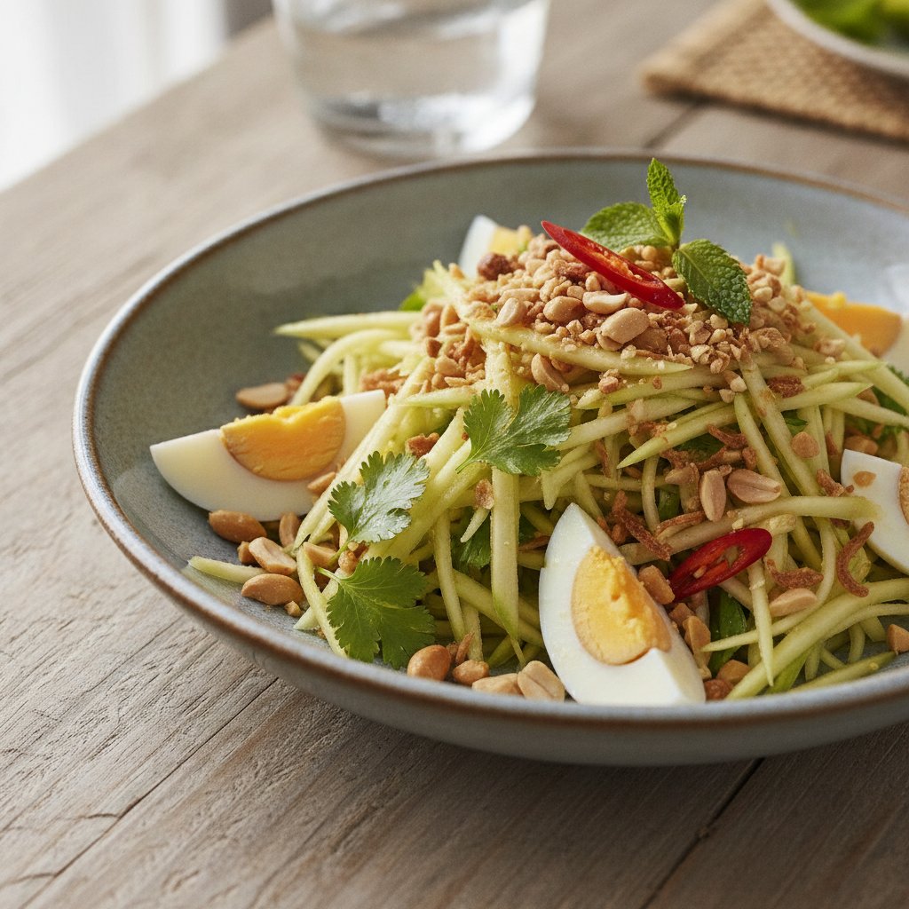 Green Mango Salad with Peanuts and Egg