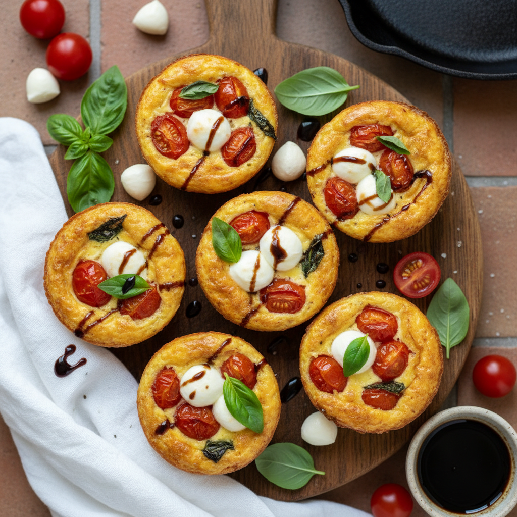 Baked Caprese Egg Muffins