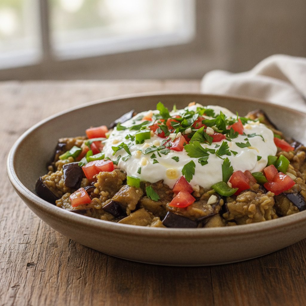 Roasted Eggplant Salad (Low-Calorie)