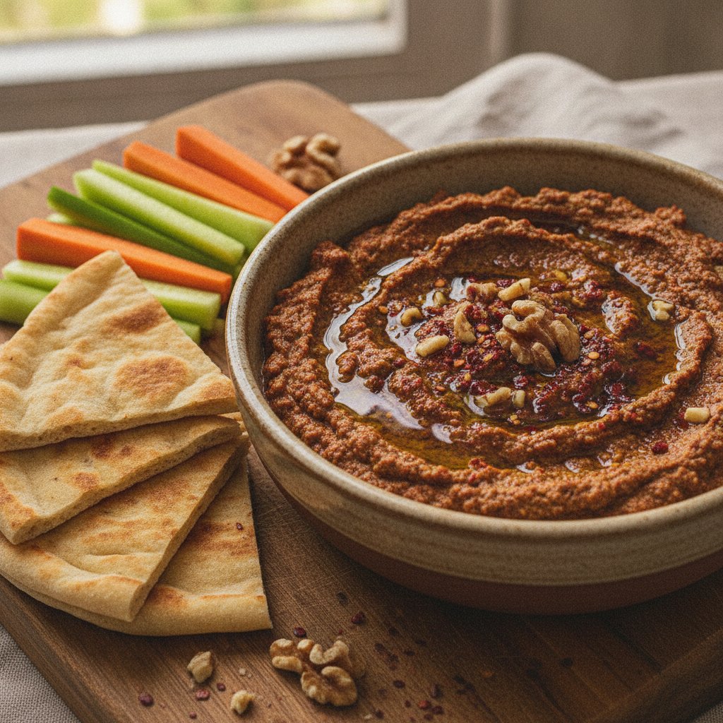 Spicy Walnut Pepper Dip
