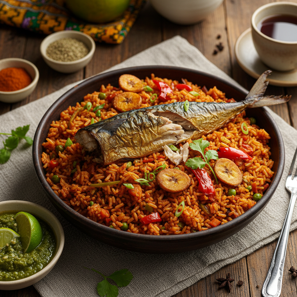 West African Smoked Fish Rice — Jollof Rice with Smoked Fish