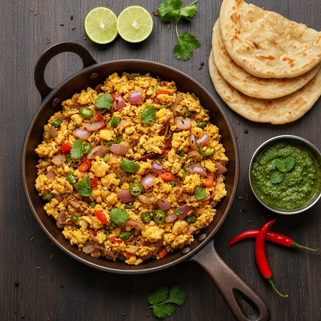 Spiced Indian Scrambled Eggs — Anda Bhurji