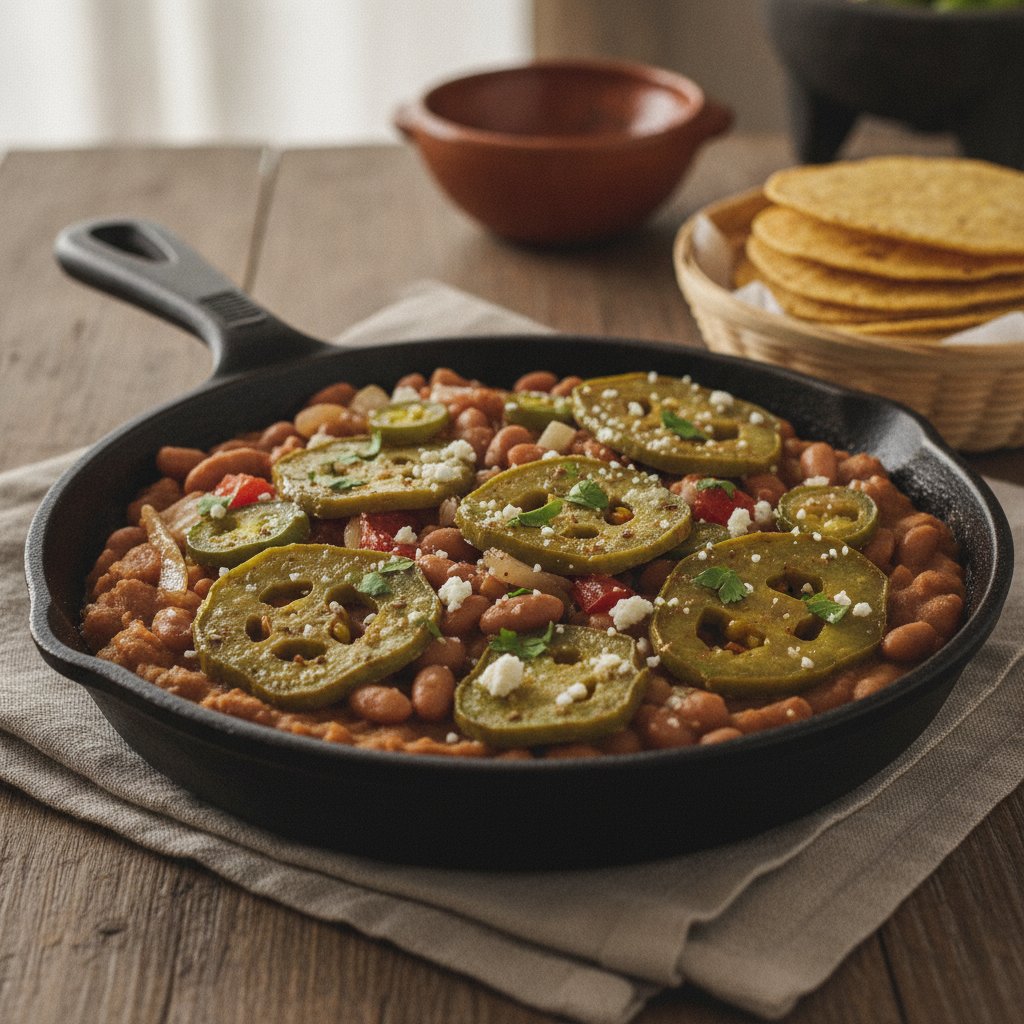 Skillet Cactus with Beans