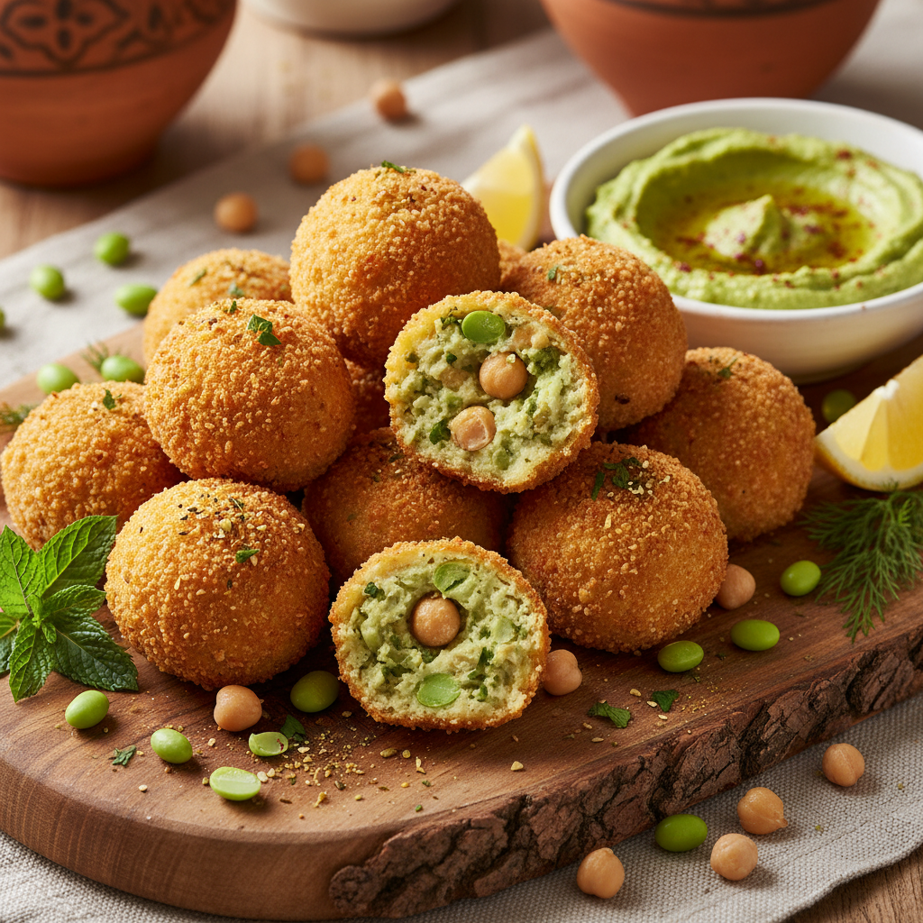 Edamame Hummus Chickpea Bites