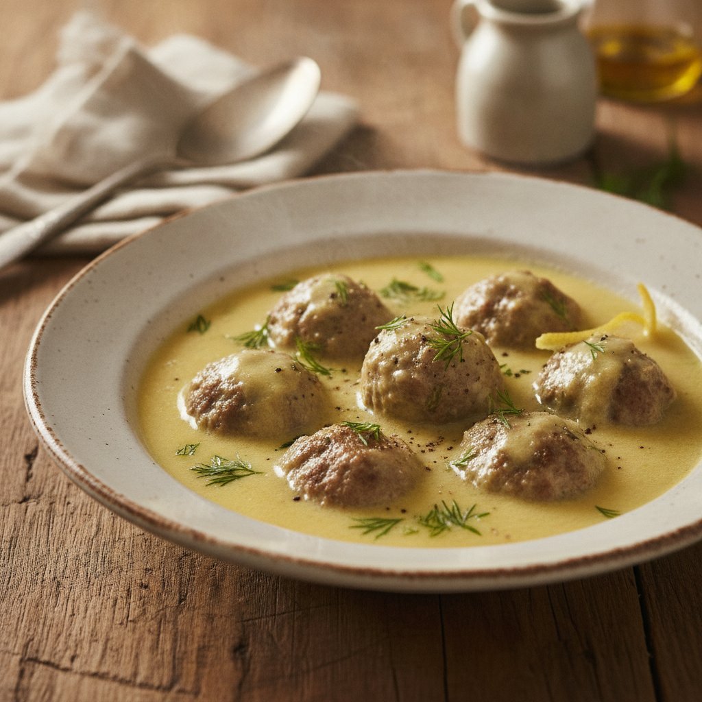 Meatball Soup With Lemon Sauce
