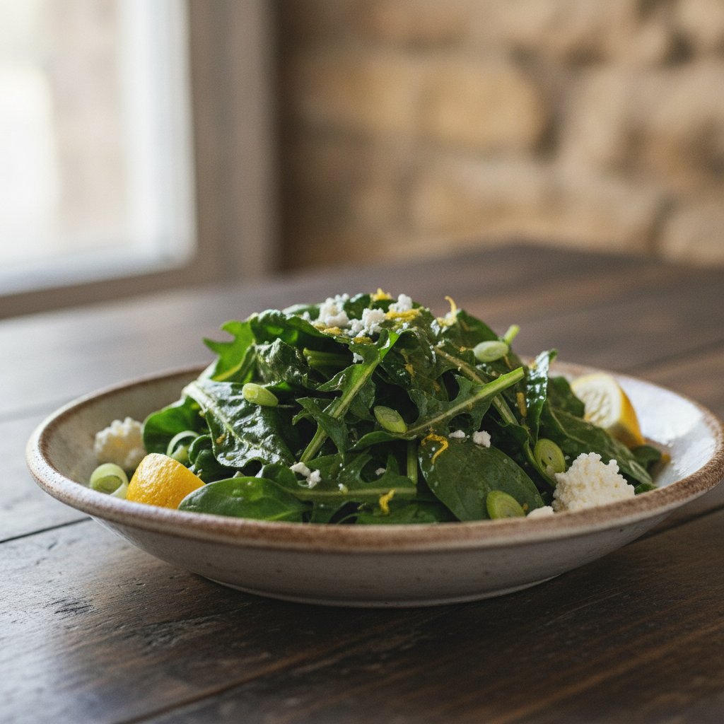 Wild Greens Salad (Low-Chol)