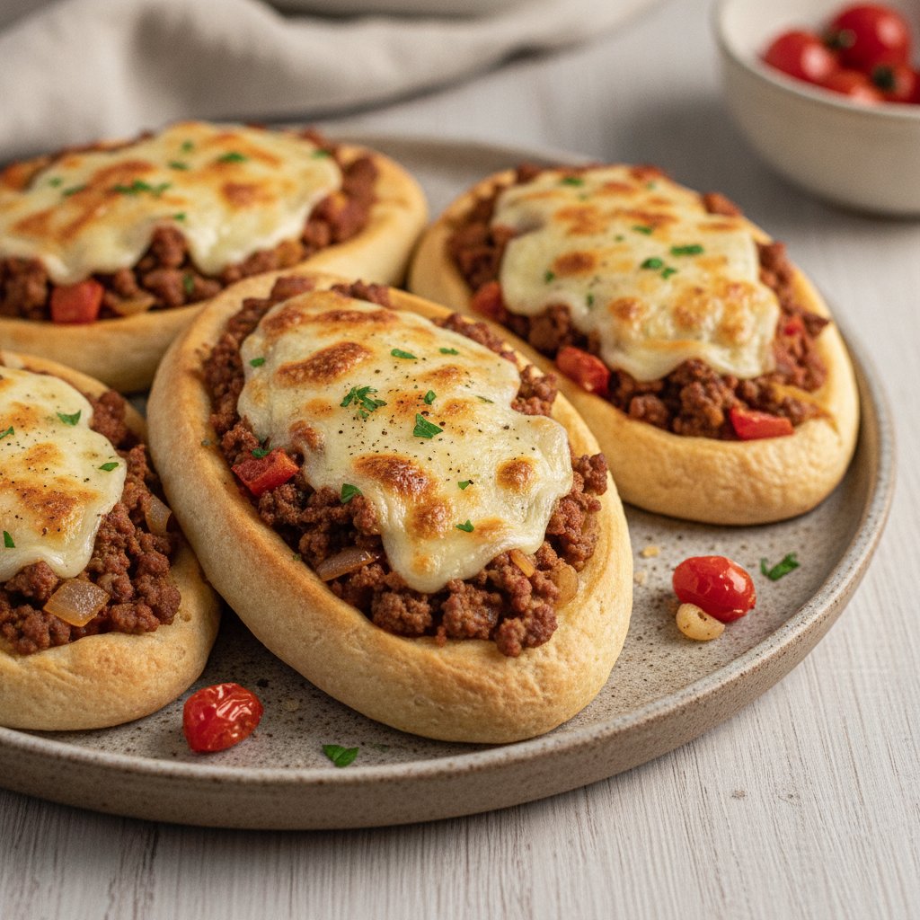 Baked Ground Beef Pastry Boats (Keto)