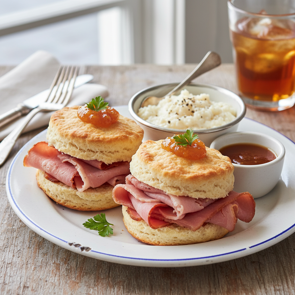 Virginia Country Ham Biscuit Plate