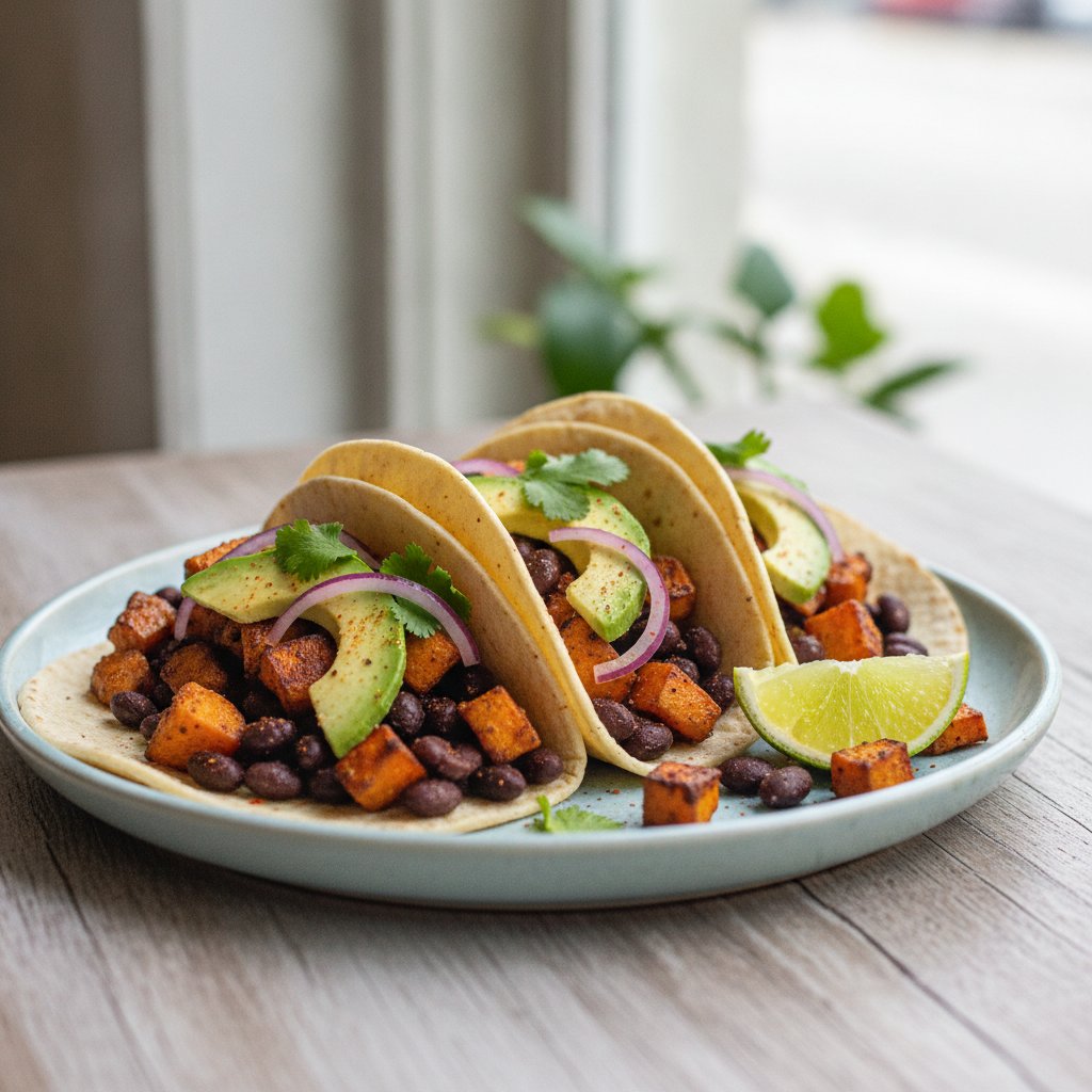 Black Bean and Sweet Potato Tacos