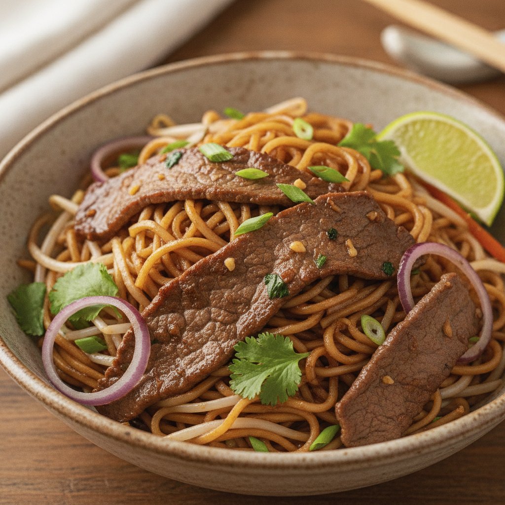 Stir-Fried Noodles with Beef
