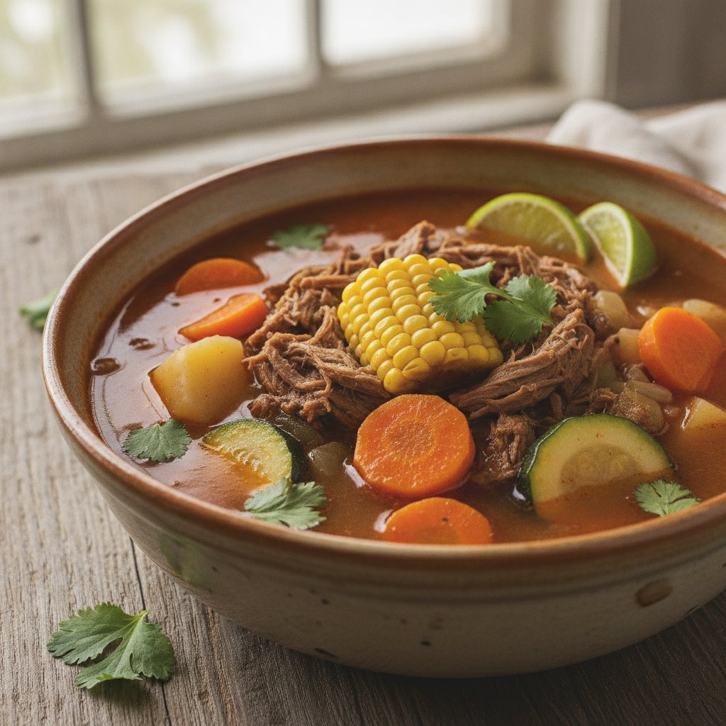 Shredded Beef and Vegetable Soup