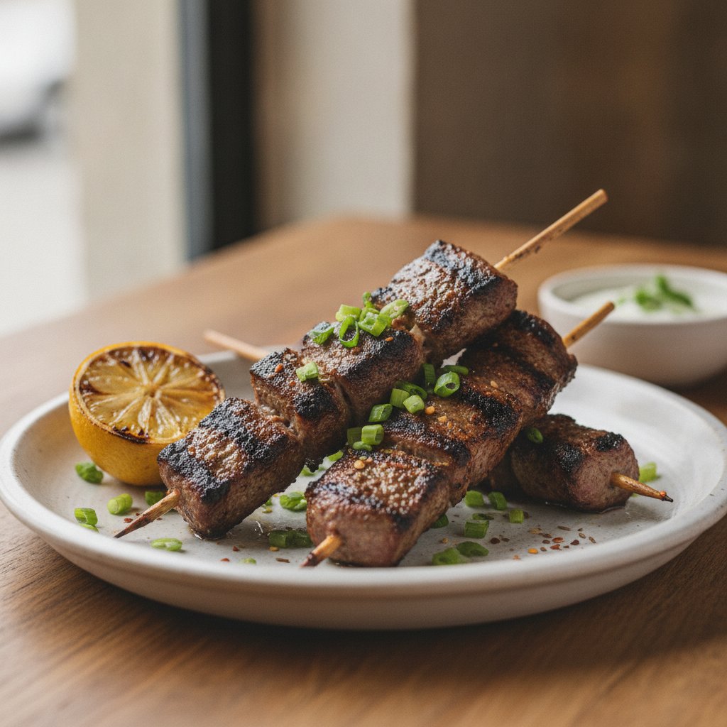 Grilled Lamb Skewers with Spice Rub