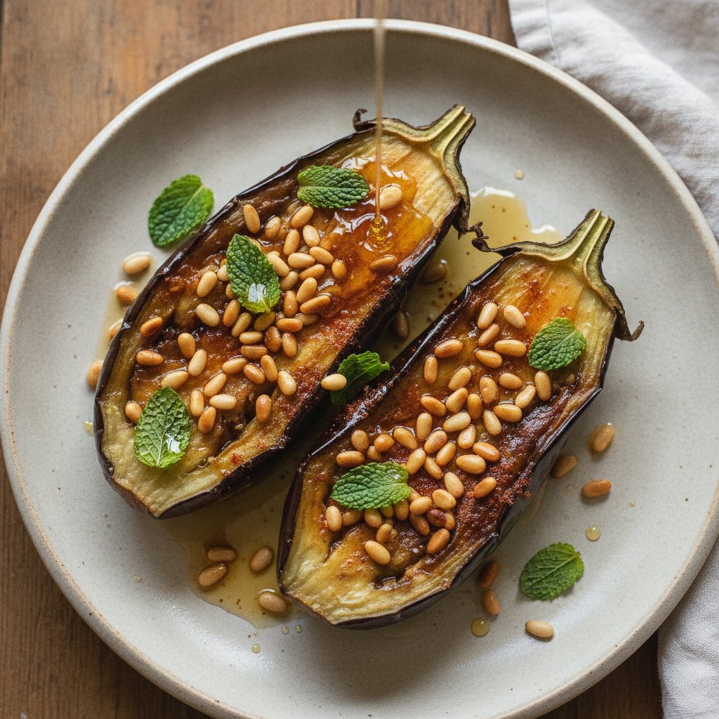 Roasted Eggplant with Honey