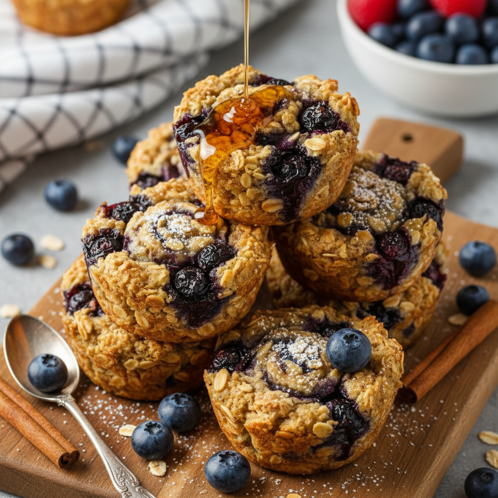 FODMAP Booster Blueberry Oat Cinnamon Cups