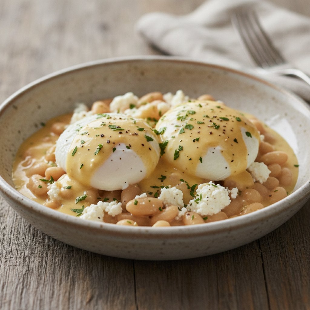 Poached Eggs with Cheese Sauce (High-Protein)