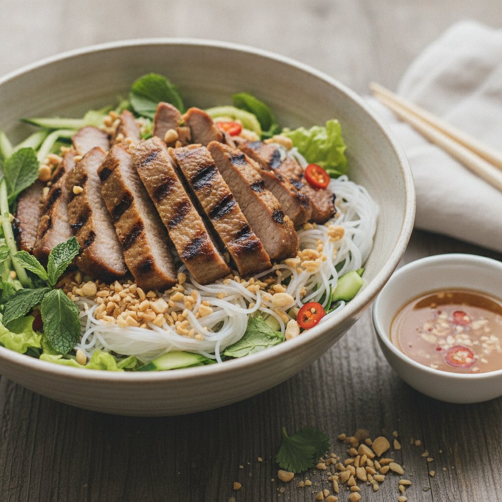 Grilled Pork Noodle Salad (Gluten-Free)