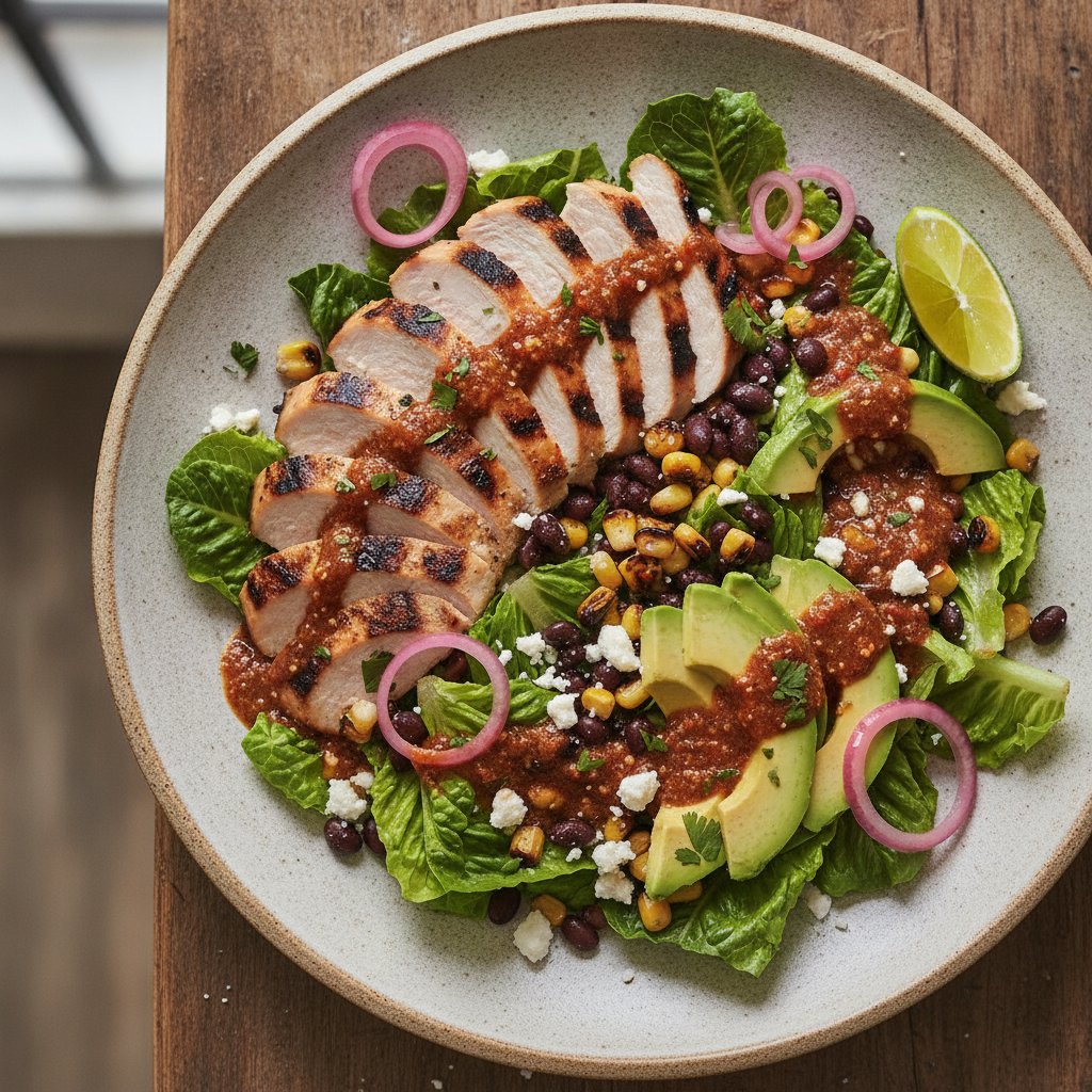 Grilled Turkey Salad with Chili Dressing