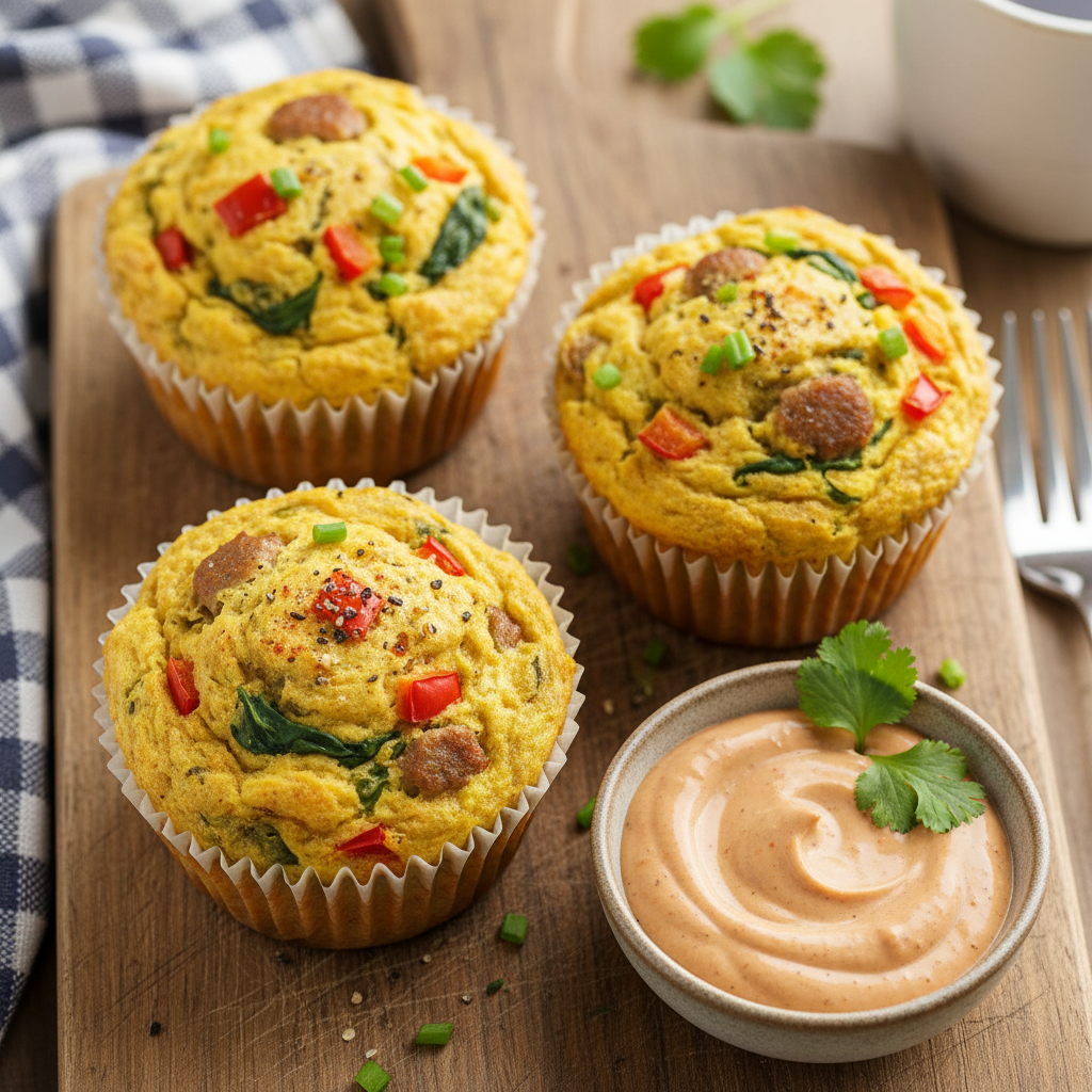 Baked Tofu Scramble Muffins