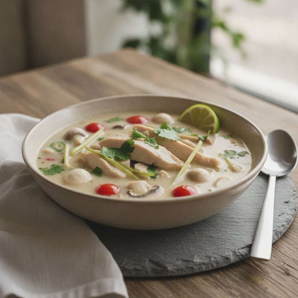 Coconut Chicken Soup (Low-Calorie)