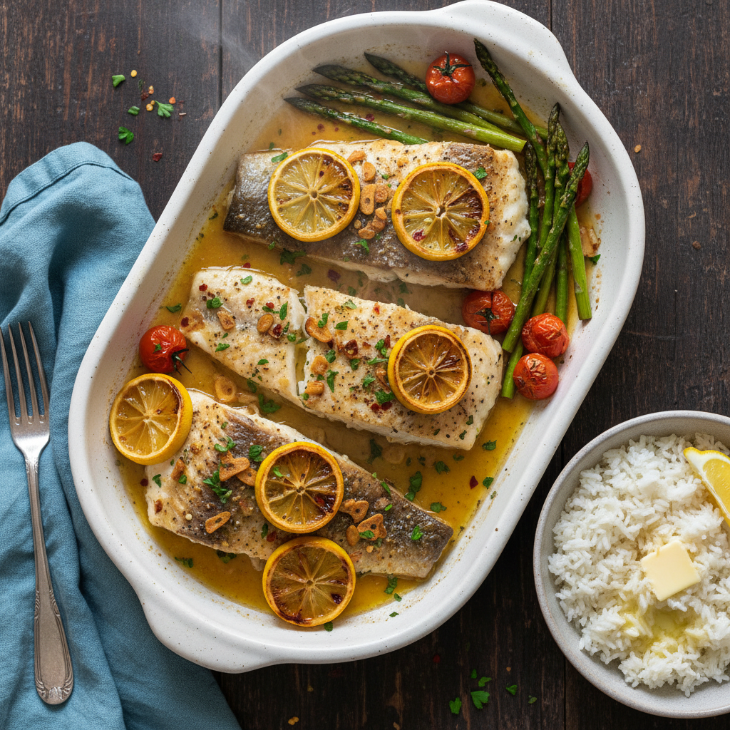 Baked Lemon Garlic Fish
