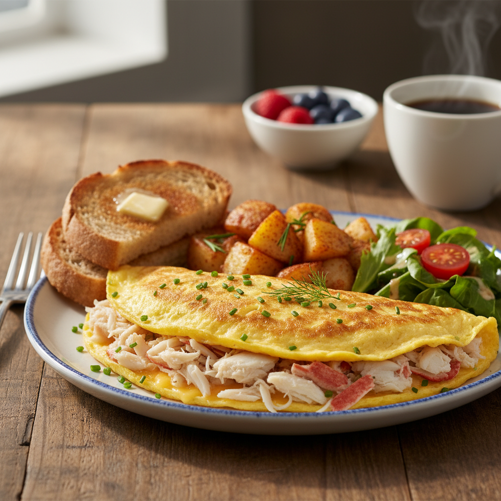 Oregon Dungeness Crab Omelette Plate