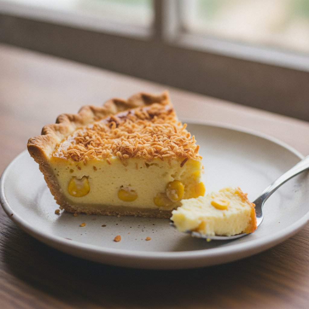 Thai Sweet Corn Custard Pie