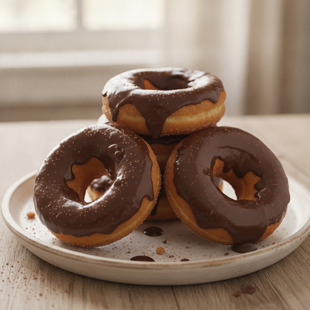 Chocolate Dipped Fried Dough Rings