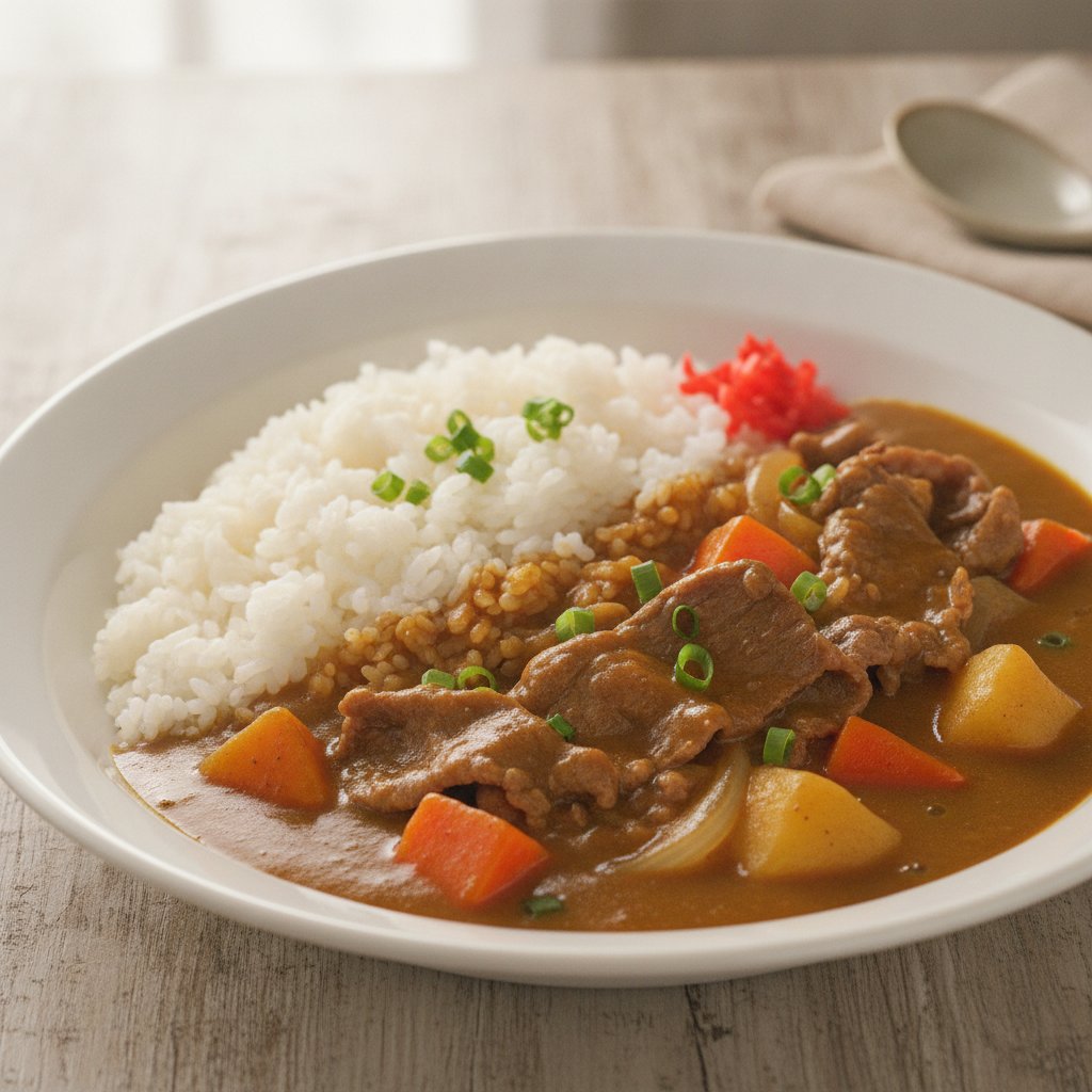 Curry Rice with Beef (Low-Calorie)