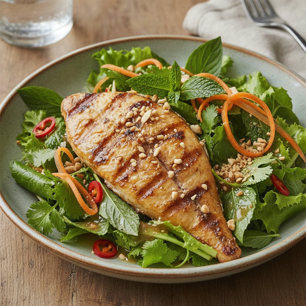 Grilled Snapper Salad with Herbs