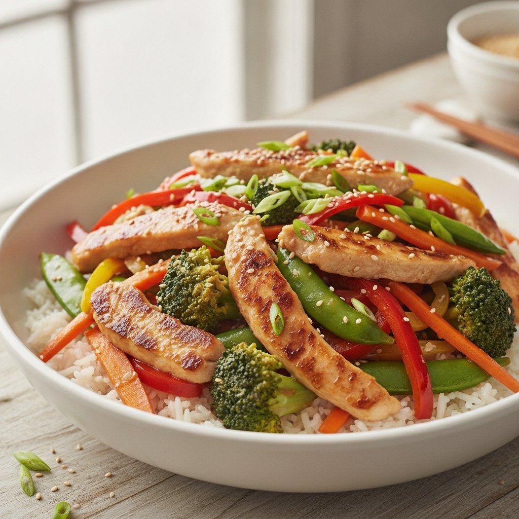 Chicken and Vegetable Stir Fry (Low-Calorie)
