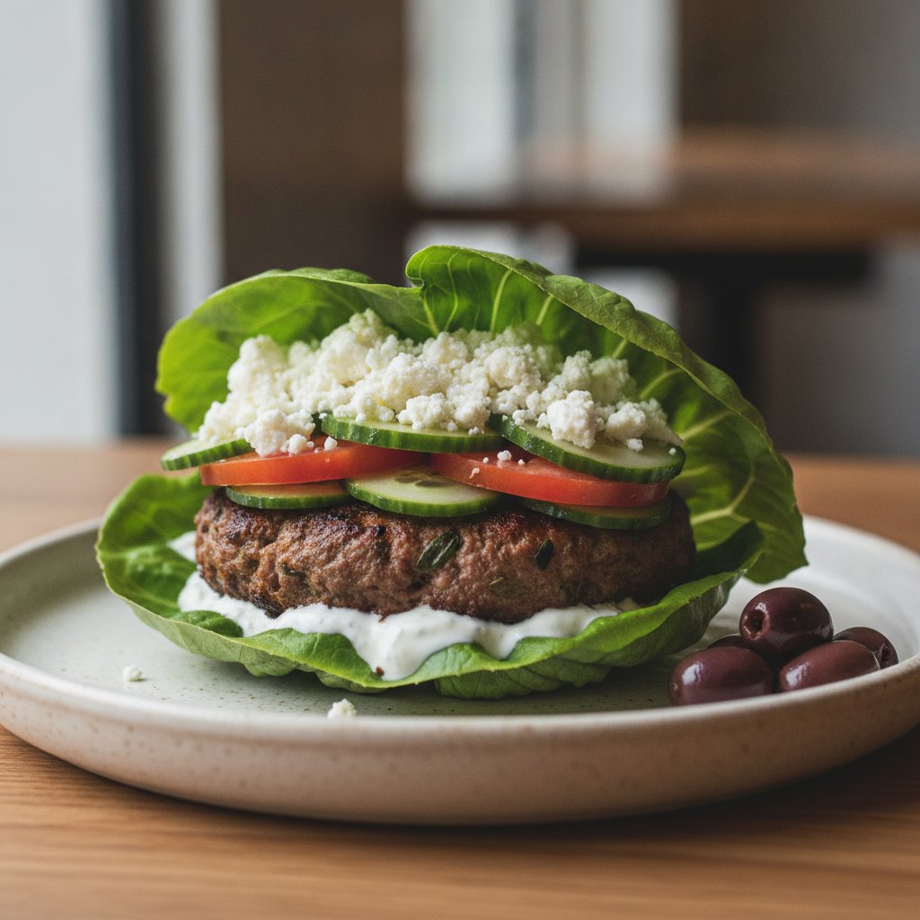 Greek Lamb Burger (Keto)