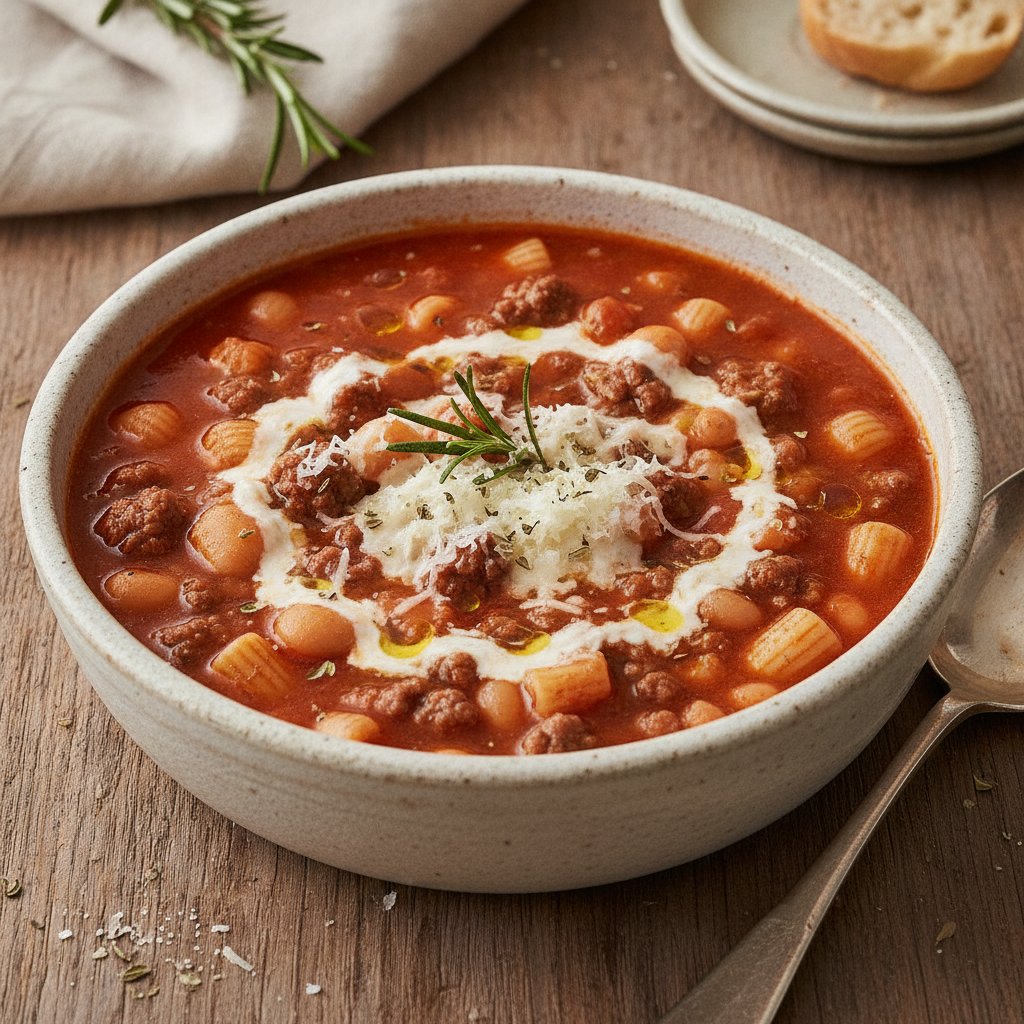 Bean and Pasta Soup (High-Protein)