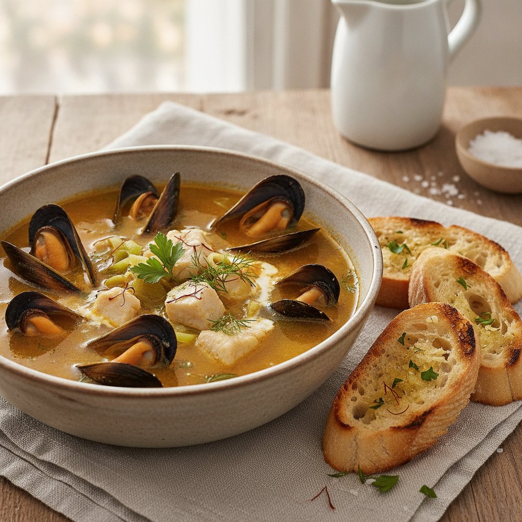 Mussel and Saffron Soup