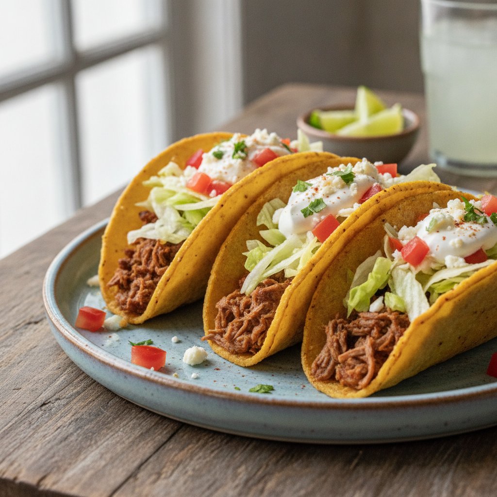 Crispy Fried Beef Tacos with Fresh Cheese