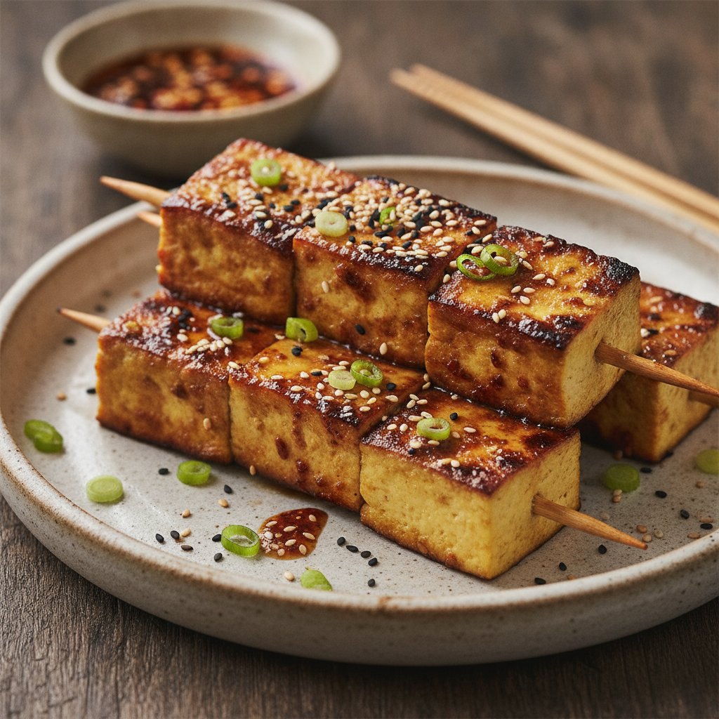 Grilled Egg Tofu Skewers