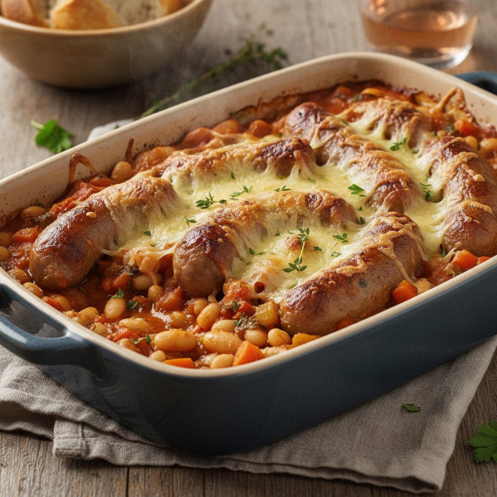 Baked Sausage and Bean Casserole (Low-Calorie)