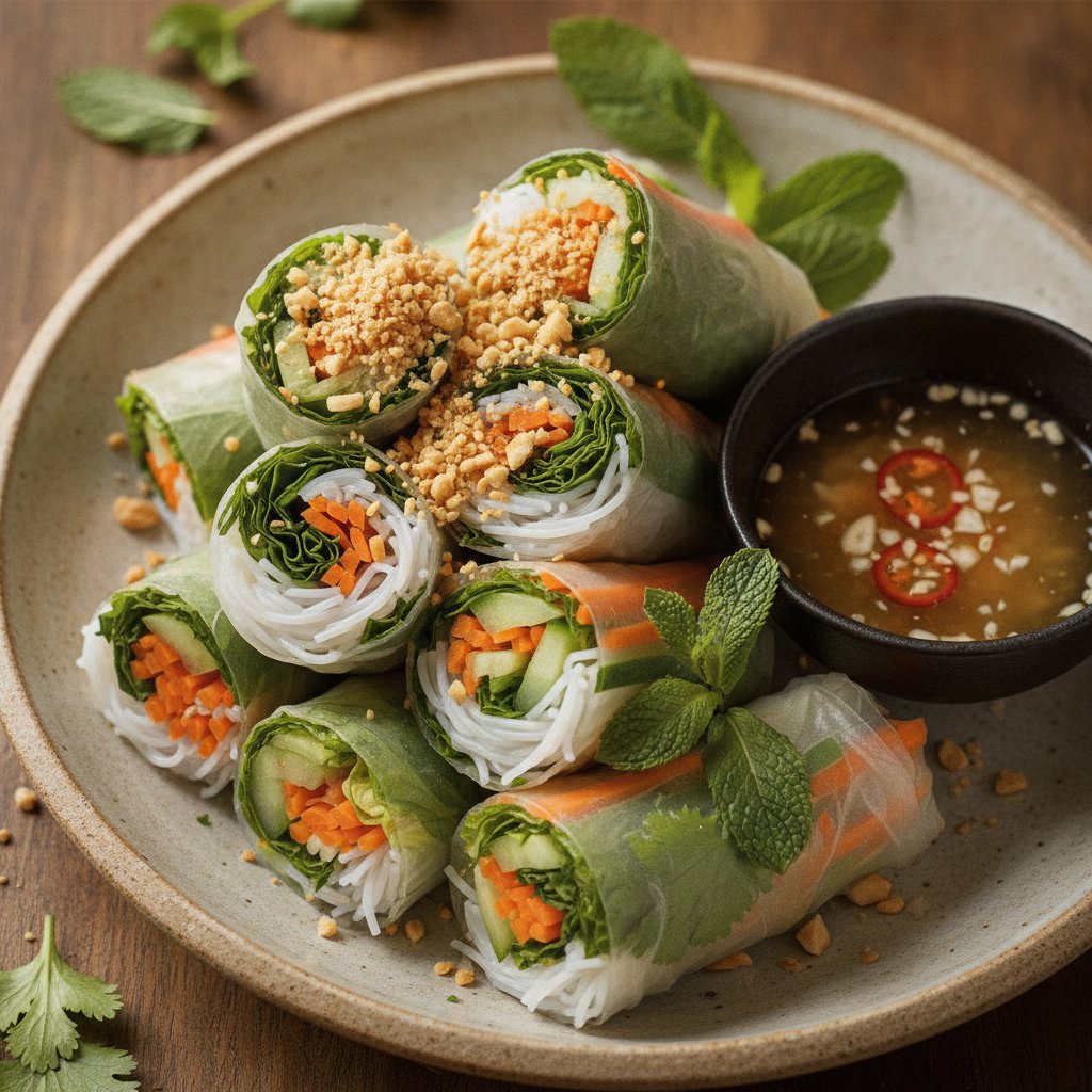 Vegetable and Vermicelli Wraps