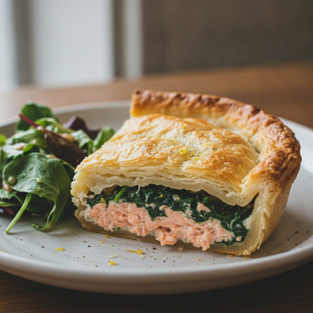 Salmon and Spinach Pie (Low-Calorie)