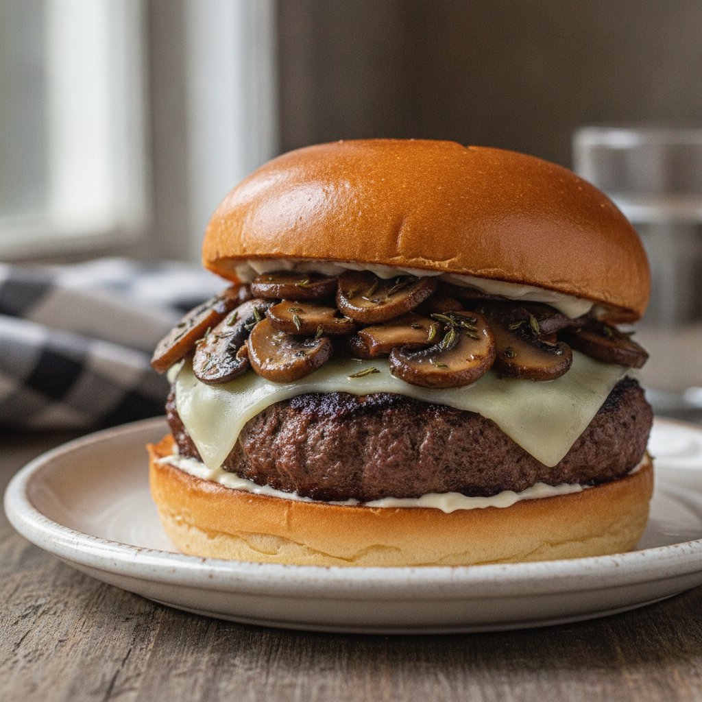 Mushroom Swiss Burger