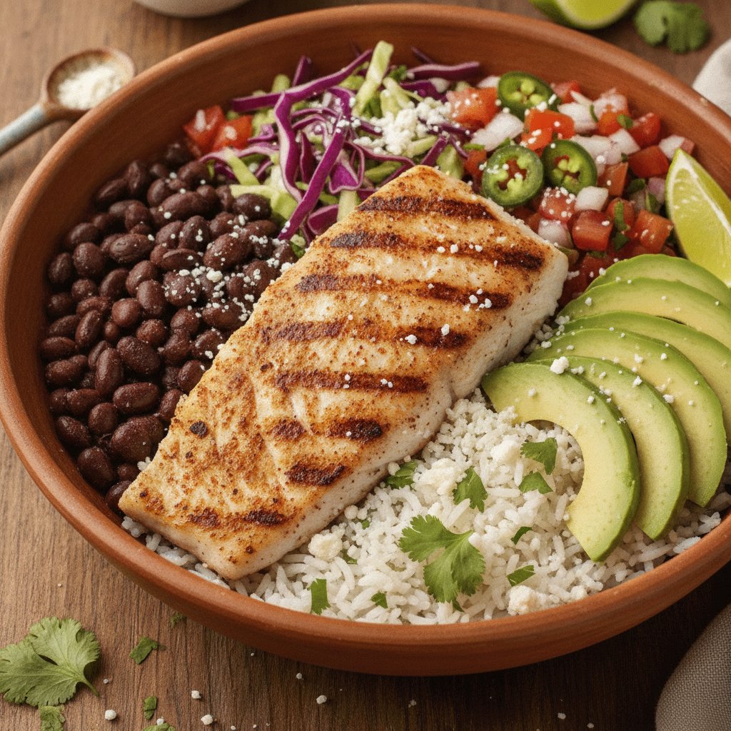 Grilled Fish Bowl with Lime
