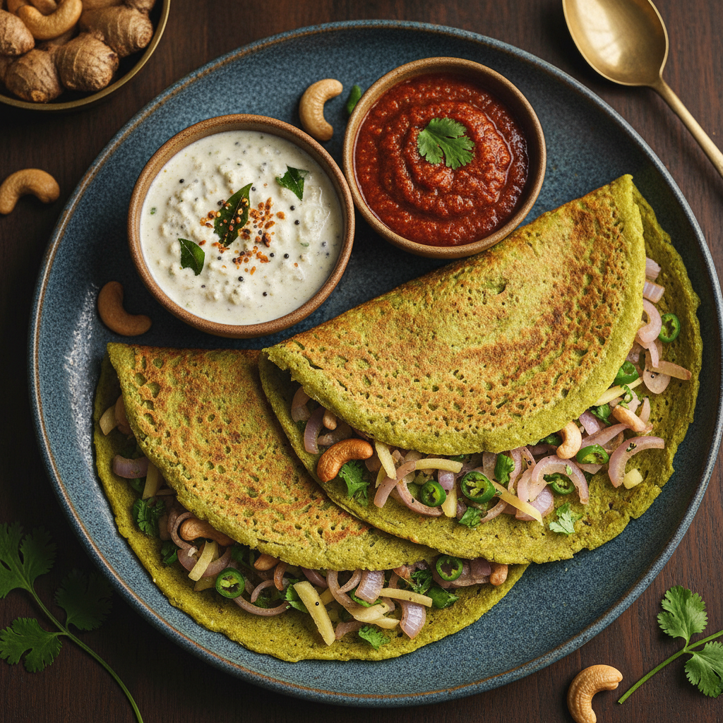 Crispy Green Lentil Pancake — Pesarattu